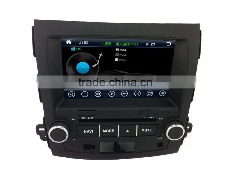 ZESTECH hot sale auto multimedia Car audio for mitsubishi outlander car audio player with GPS BT 3G DVD STEERING WHEEL CONTROL