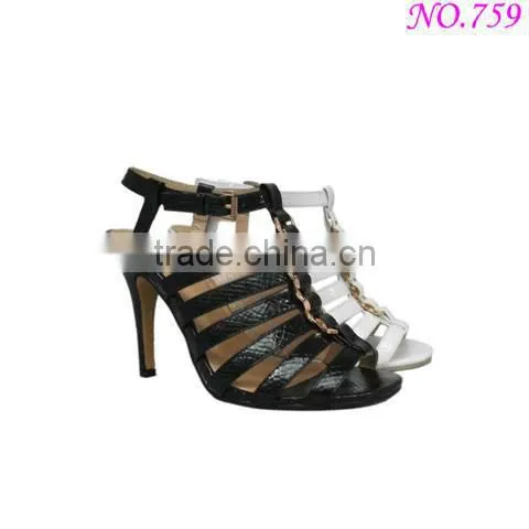 Sexy design black block women sexy stiletto high heels sandals