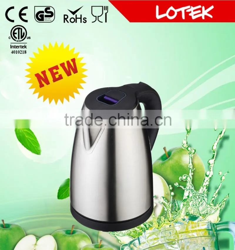stainless steel electric kettle 1.7L striking blue led light