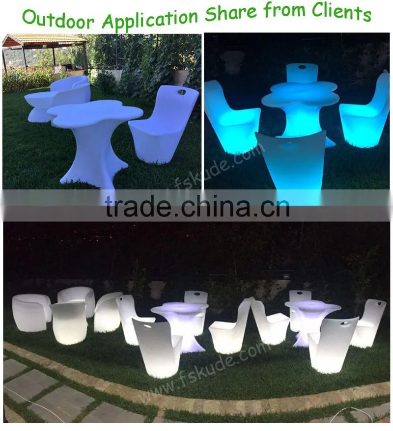 Kude factory supply high quality modern illuminated LED bar counter design for bar nightclub furniture