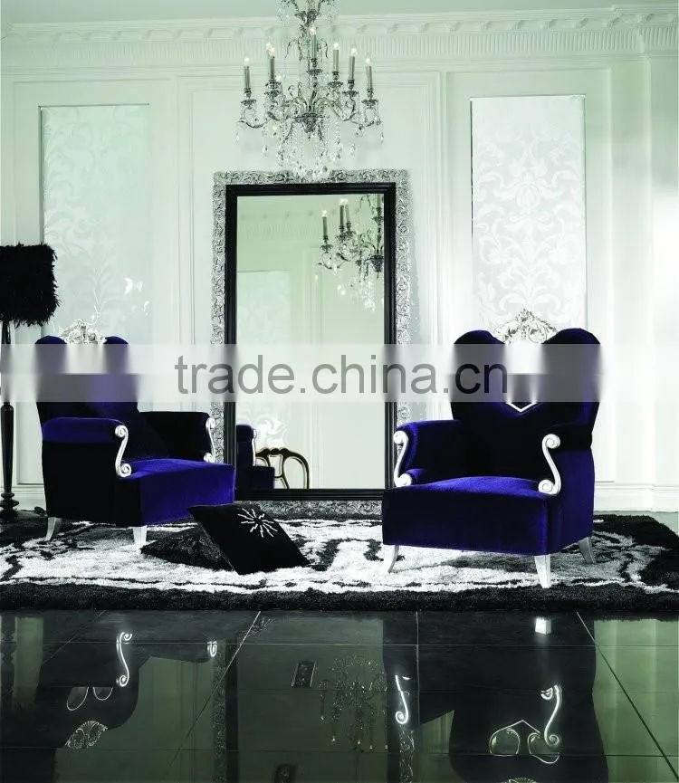 Royal luxury European style bedroom/Living Room furniture sets lounge chairs, small tea table