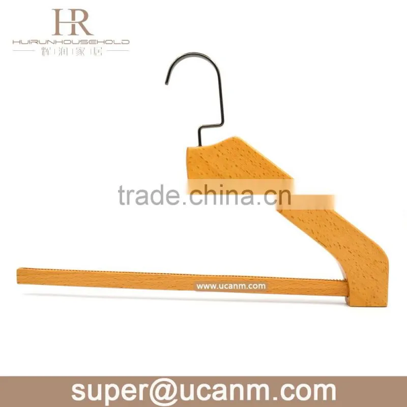 HRW-G362N beech wooden pant hanger
