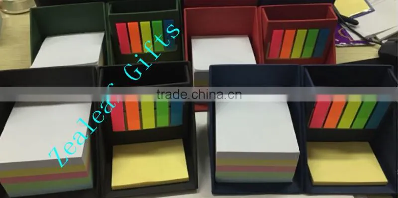 Foldable memo Box with sticky notes and pen holder