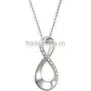 925 Sterling Silver Infinity Necklace Infinity Pendant Infinity Necklace Jewelry