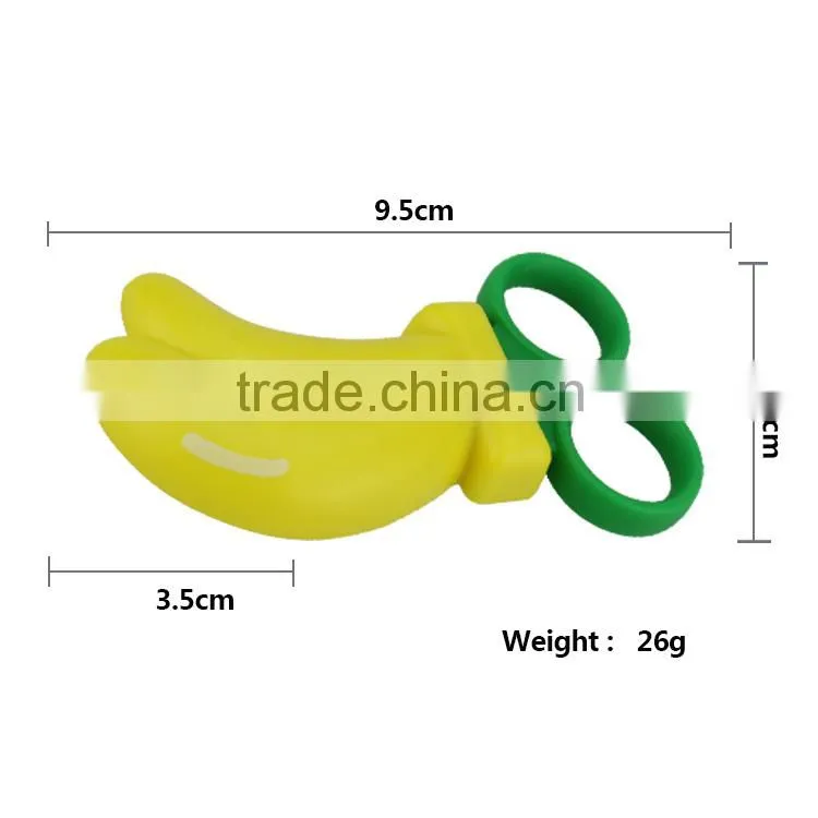 cartoon banana student scissors