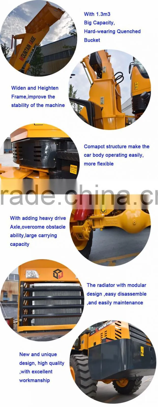 Chinese Manufacturer Micro Wheel Loader 2.5t Loaders for Sale