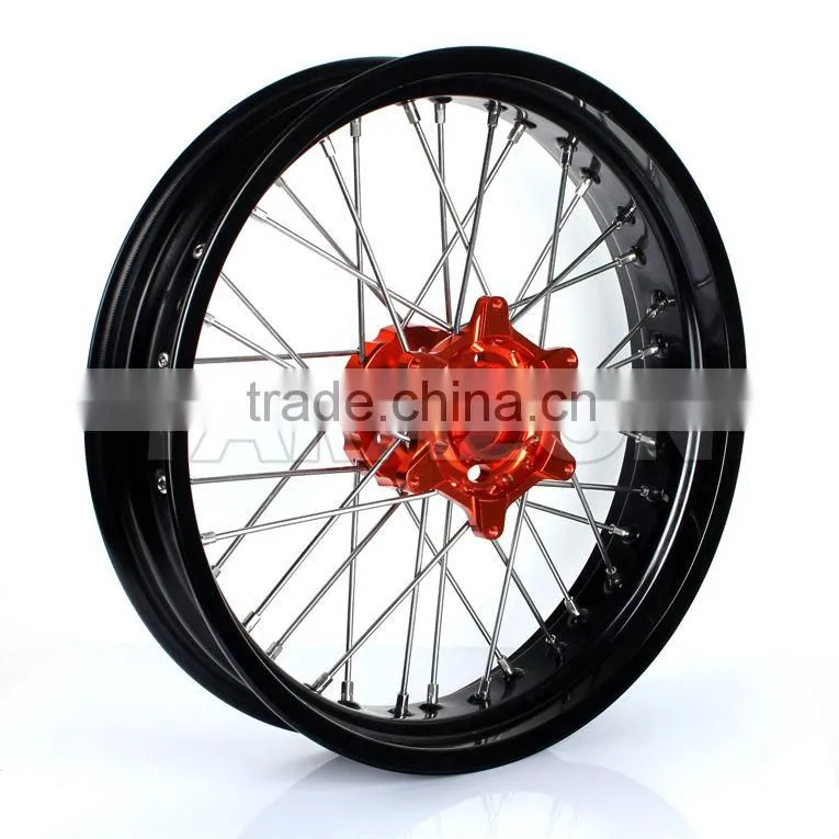 CNC Aluminium alloy motorcycle Spoke wheels sets for KTM Supermoto