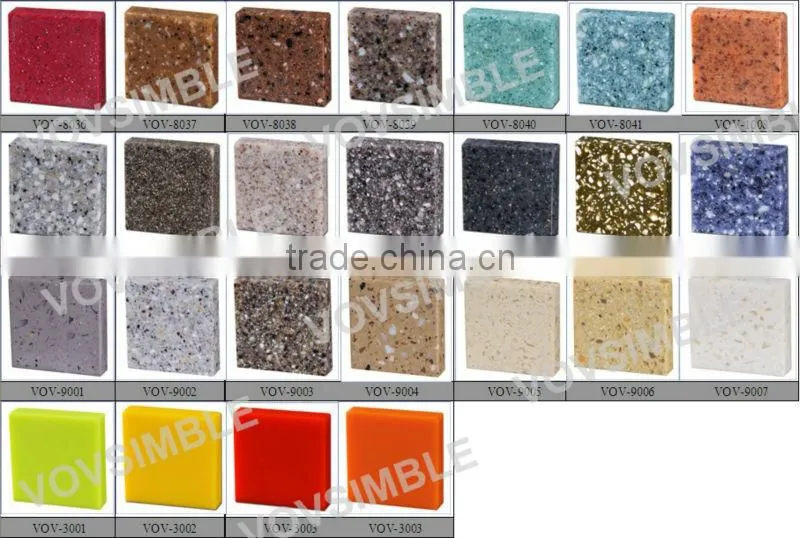 solid surface decorative acrylic sheet, artificial stone slabs,artificial marble solid surface slab for bathroom