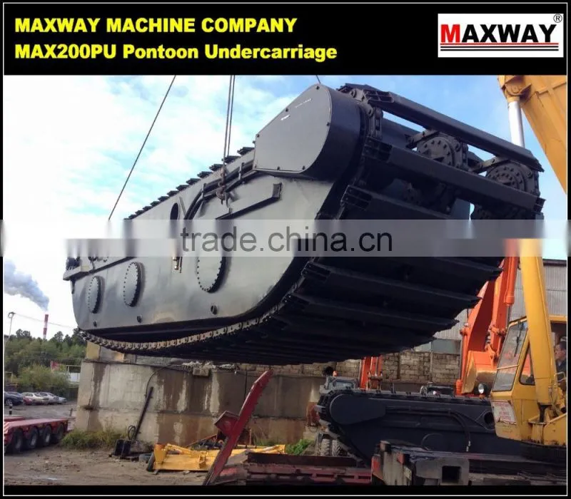 Chinese cheap MAX200PU Floating Track Undercarriage for AMPHIBIOUS EXCAVATOR , Suitable to 20 to 23Ton Class Excavator