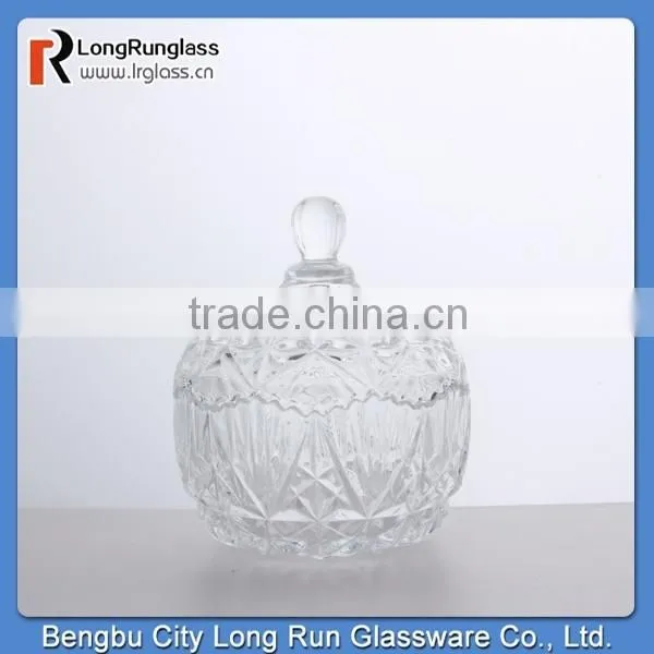 LongRun alibaba china 2015 new product high white glass material cup candy box,wedding candy box,clear glass candy box