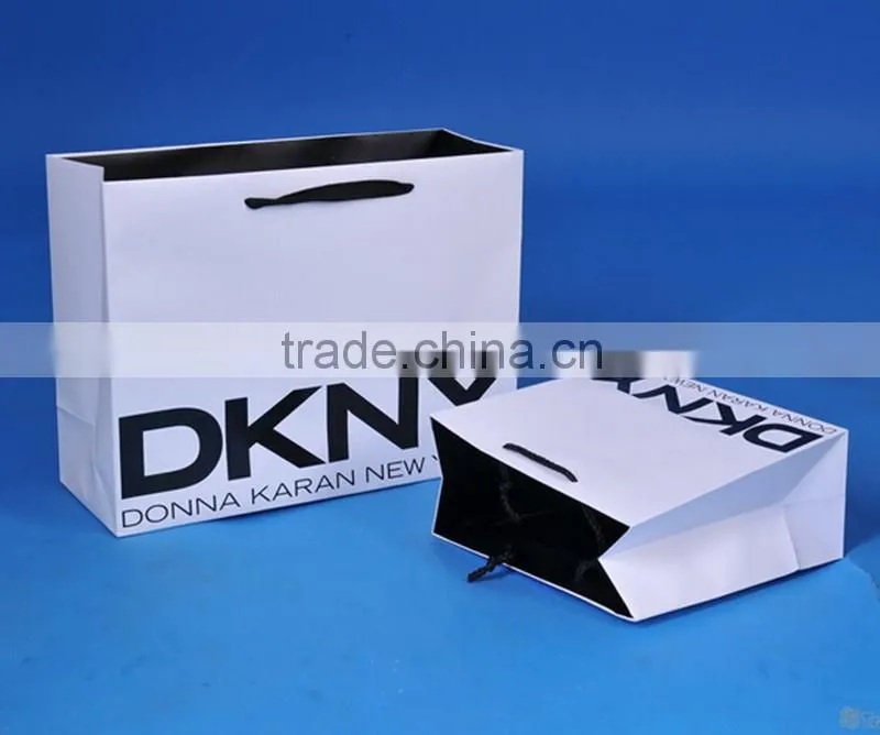 Luxury matte lamination waterproof shopping packaging paper bag