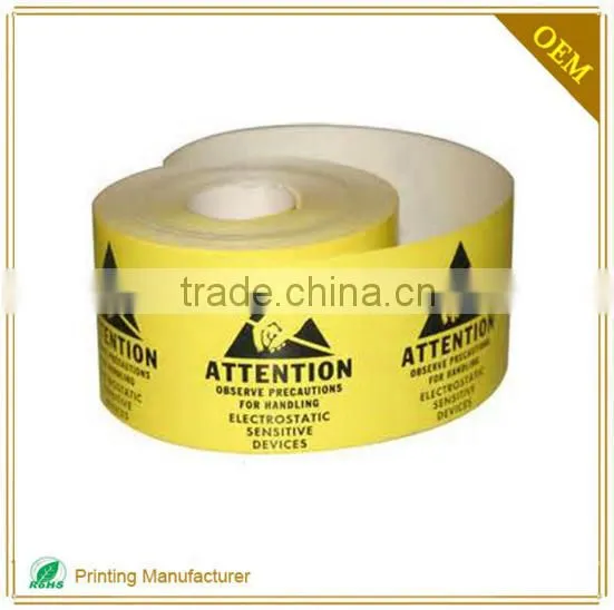 2016 Wholesale Custom Warning Label Sticker For Safety