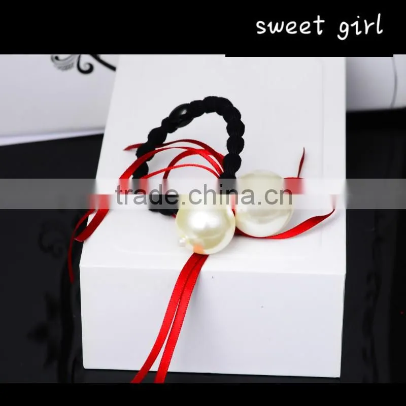 Square Crystal Ponytail Holder Rhinestone Elastic Hair Rope f69