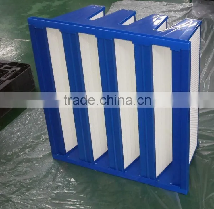 2015 V-Type mini-pleated medium air filter with big air volume
