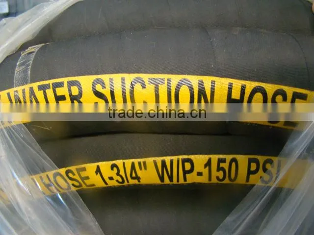 Corrugated surface water suction rubber hose