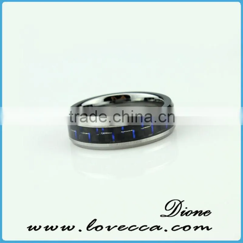 Top quality custom men stainless steel inlay carbon