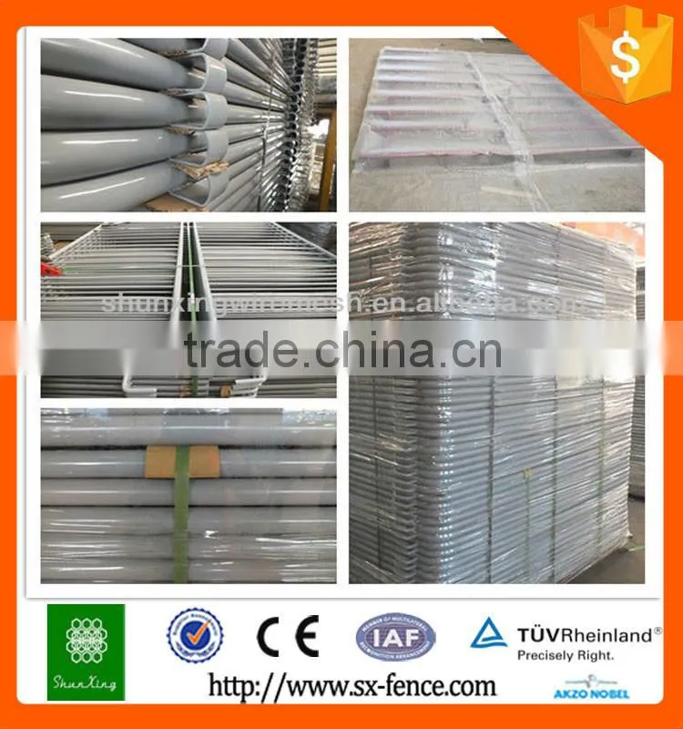 Hot Dipped Galvanized Silver Spray Concert Crowd Barrier / Crowd Control Barrier