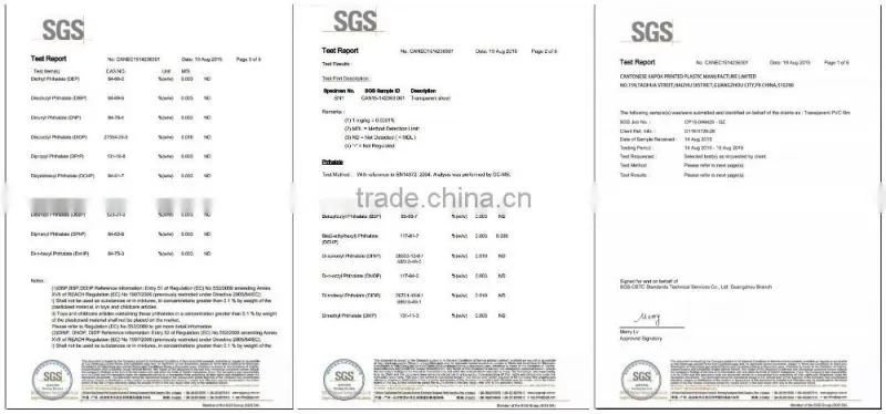 furniture packing material super clear pvc film