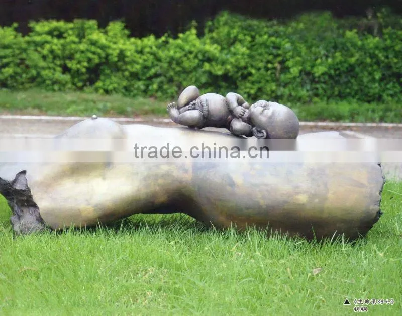 bronze baby sculpture