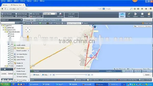 GPS vehicle tracker software supporting Meitrack, COBAN/tracking platform