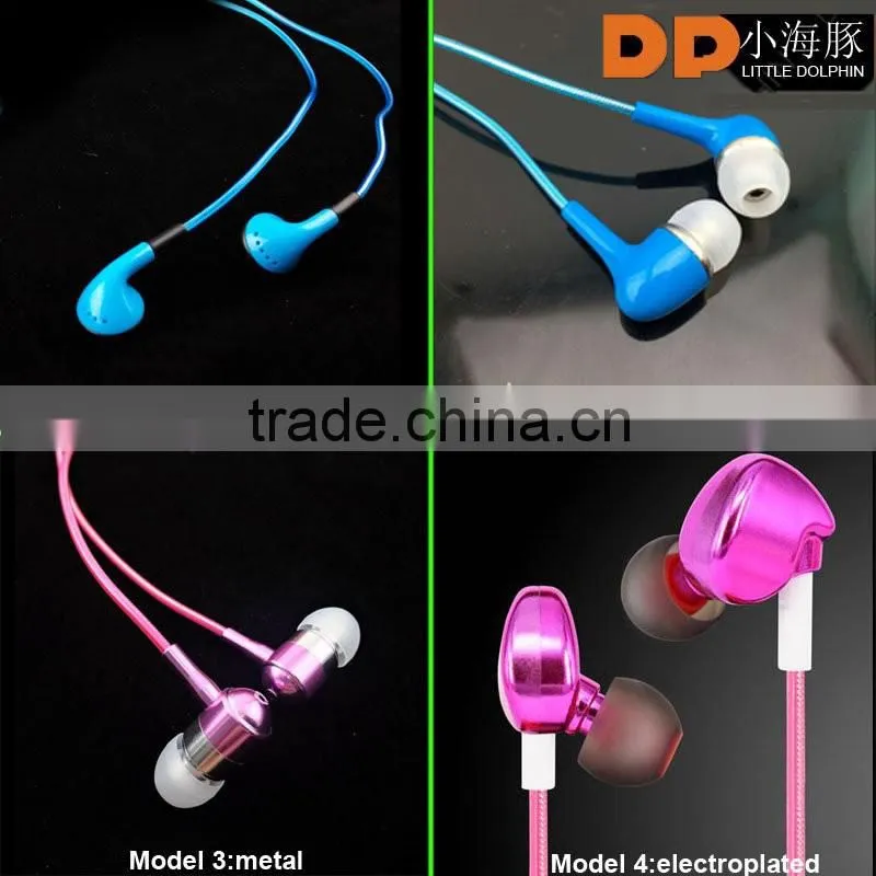Cheap Fashion visible flow light EL earphone glow earbuds customized logo