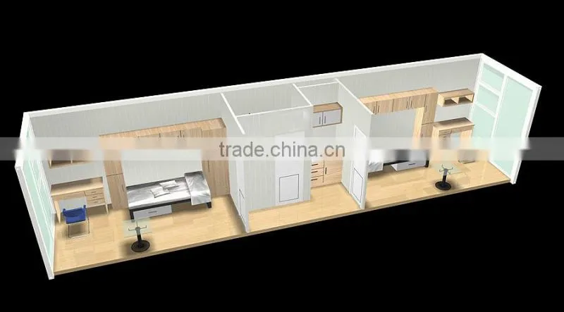 Flat-packed container house for office