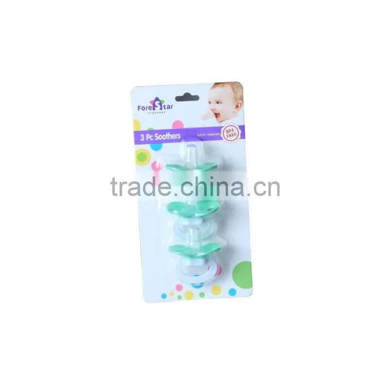 3 PCS Package Funny Teeth Baby Pacifier Orthodontic Dummy Nipples
