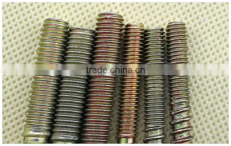 M6 furniture hardware screw nut bolt, self-tapping screws,double ended screw
