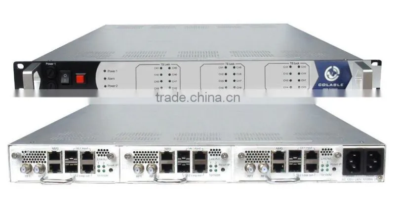 8 frequencies ip to atsc rf modulator/3 modules in 1U chassis