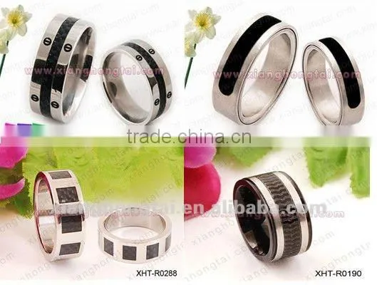 316L Stainless Steel Ring With Crystal