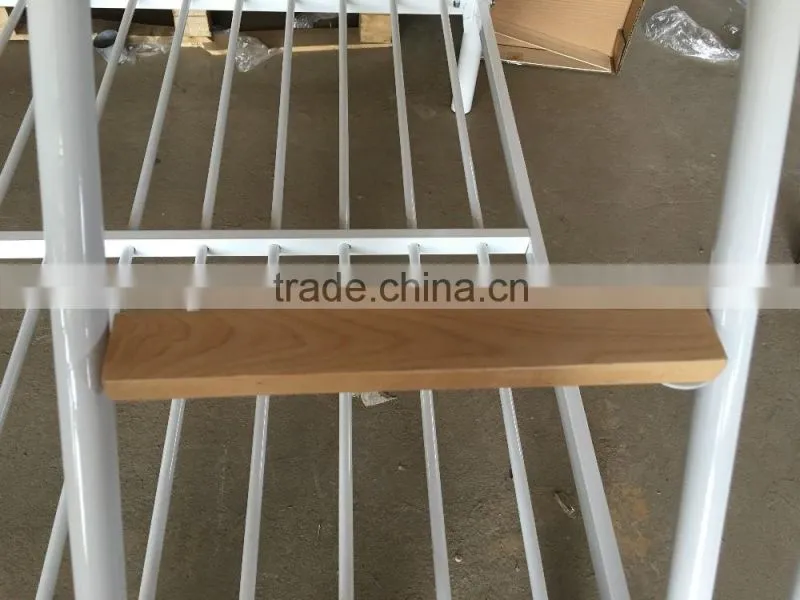 UK MARKET 3 people bunk bed with wooden step /metal bunk bed