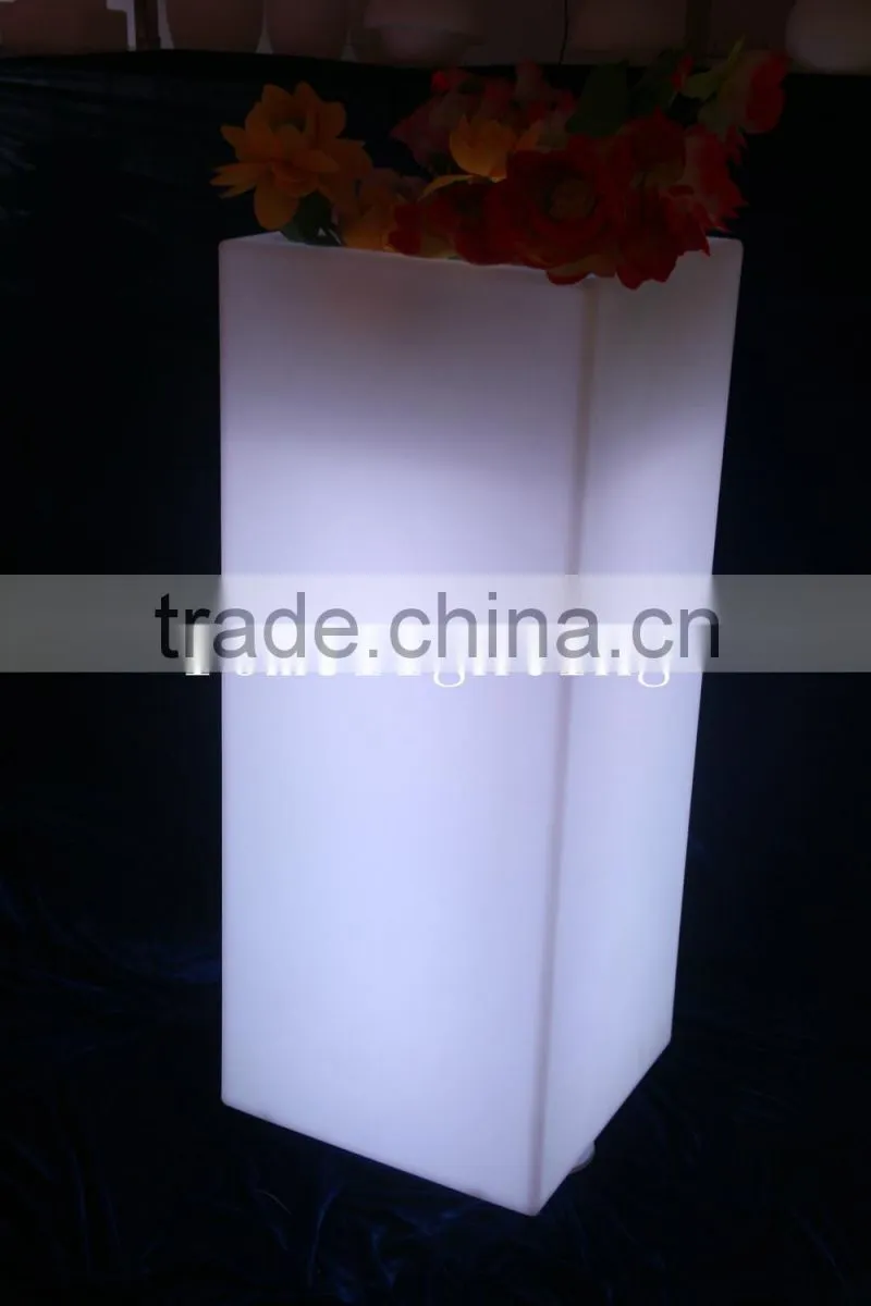Waterproof plastic square led flower pot lighting