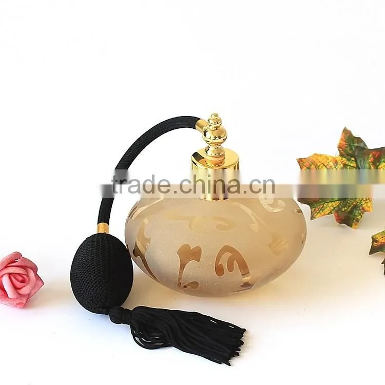 hand blown frosted glass perfume bottle , airbag scent bottle , reed diffuser atomizer sprayer