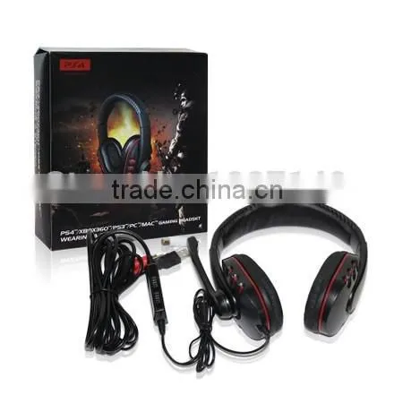 Luxury 180 Degree Rotation Wired Stereo Gaming Headset with Microphone 5 in 1 for ps3/ps4/xbox 360/pc/mac