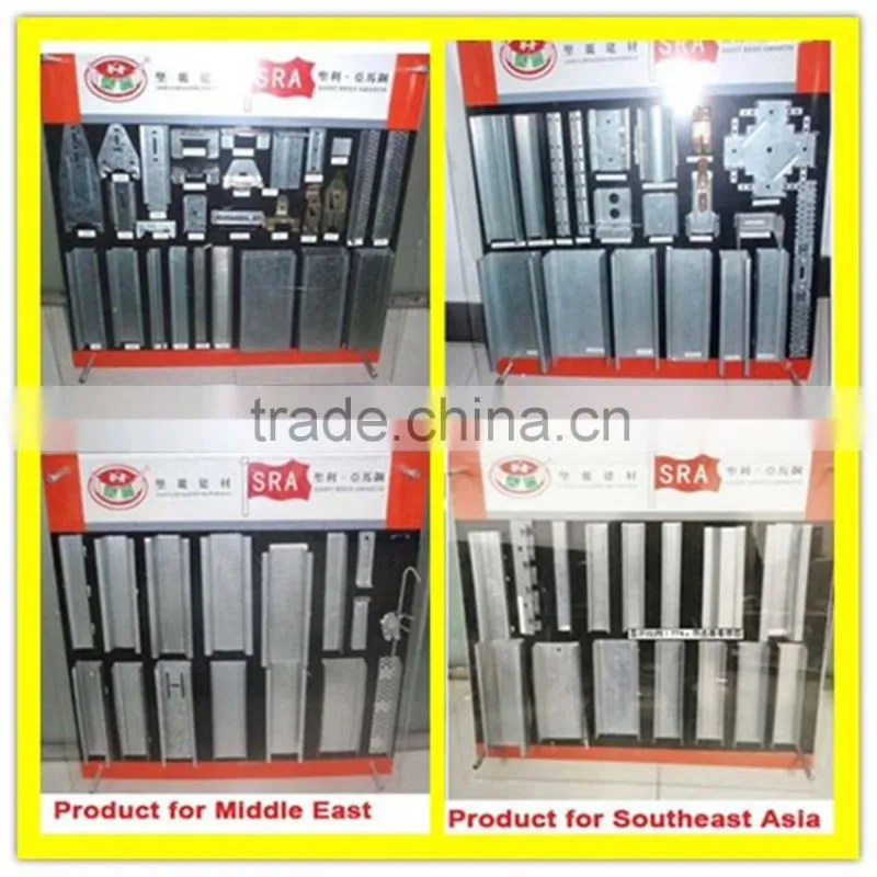 Galvanized steel furring channel and main channel/stud and track with high quality and competitive factory price .