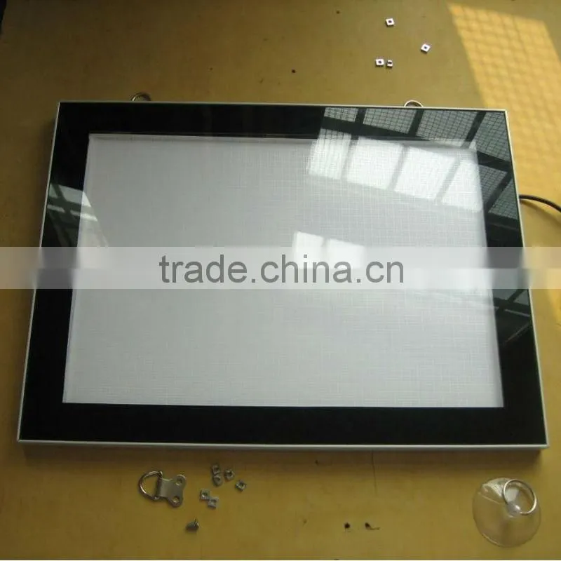 black aluminum led magnetic photo frame