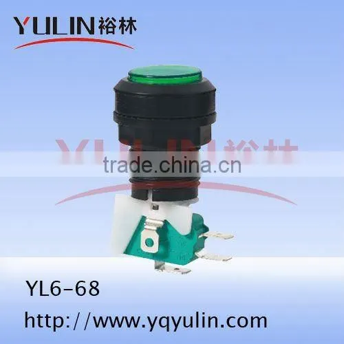 YL6-67 waterproof mini push button switch on off 12v