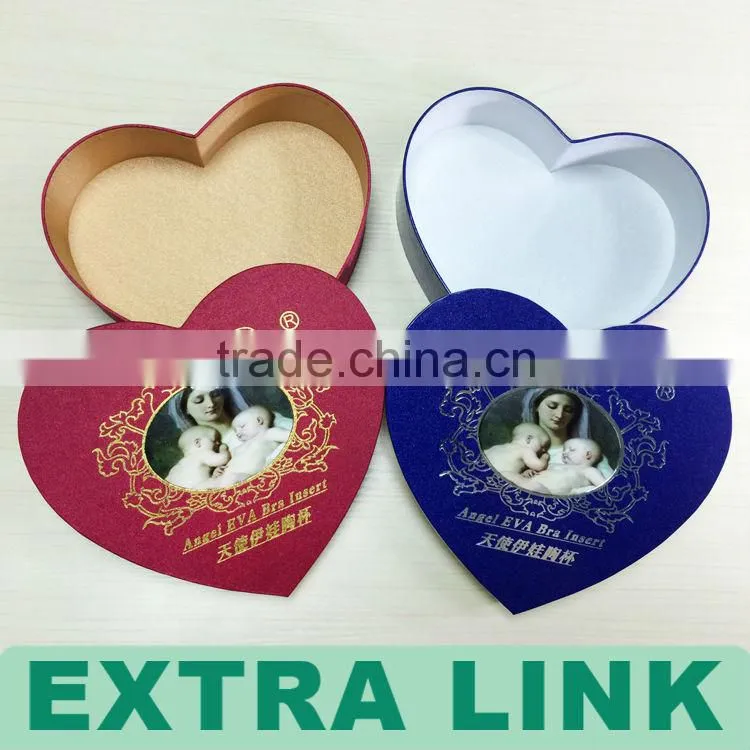 Customized Logo Printed Heart shape Bra Gift Box Packaging Wholesale