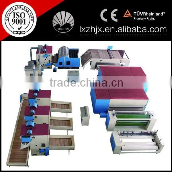 Glue free wadding production line
