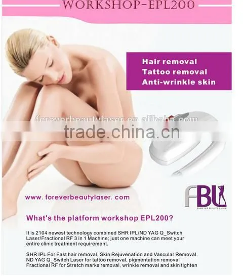 NEW YEAR PROMOTION Nd Yag Laser IPL Skin Rejuvenation/laser ipl hair removal /tattoo removal equipmentL