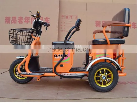 48V 500W 20AH Lead Acid Battery Passenger Seat Mini 3 Wheel Electric Tricycle Scooter