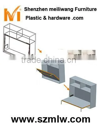 Hidden folding shoe cabinet fitting