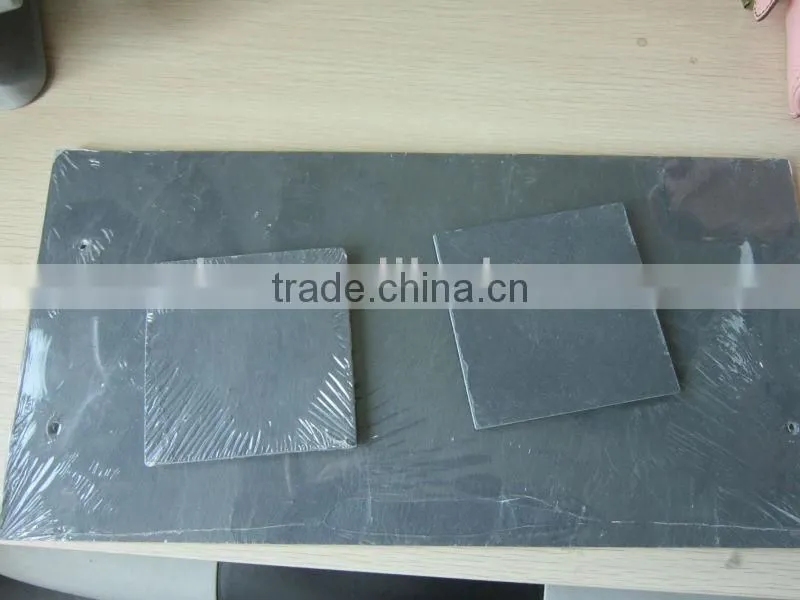 JiuJiang quarry rectangular black natural slate stone coaster
