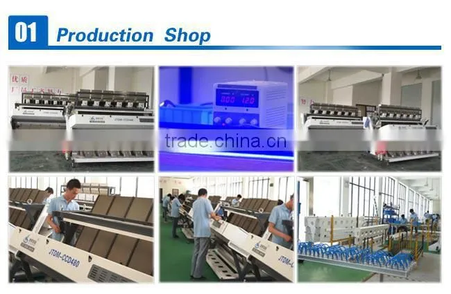 Charge Coupled Device Sensor Bean Color Sorter Equipment With Frequent Ejector , Bean Sorting
