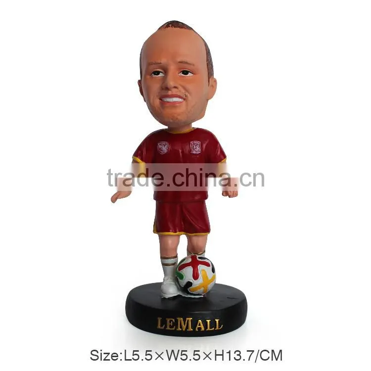 Resin Football Player Bobble Head