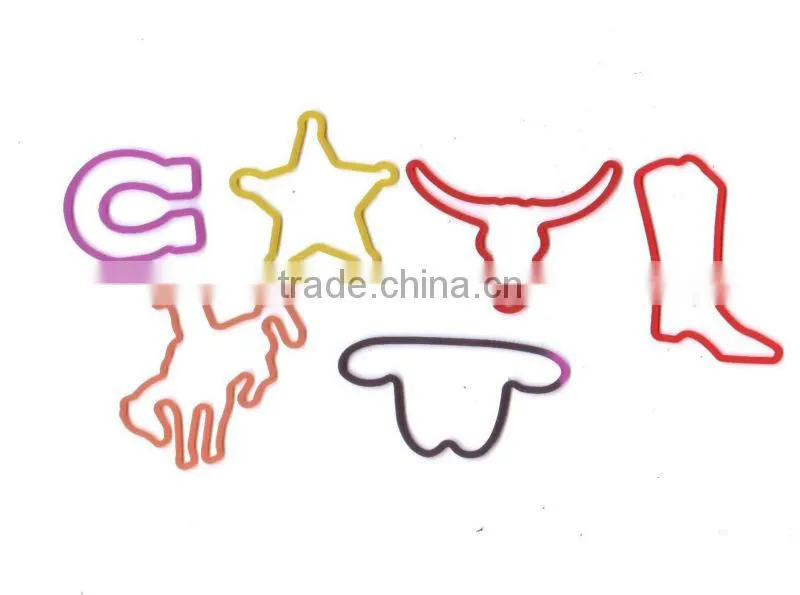 Fashion Custom colorful Silicon rubber elastic bands