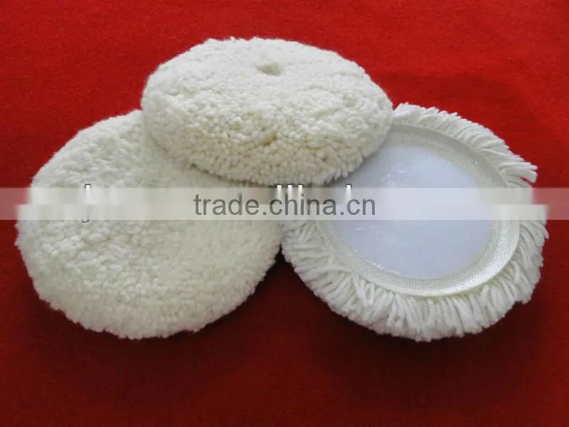 Wool buffing pad