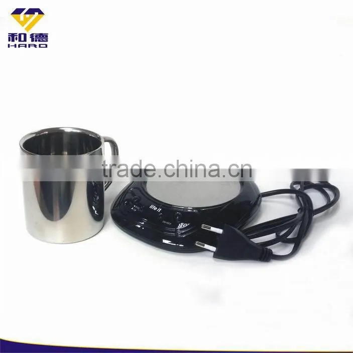 Electric Coffee Cup Warmer & Double Wall Stainless Steel Coffee Cup
