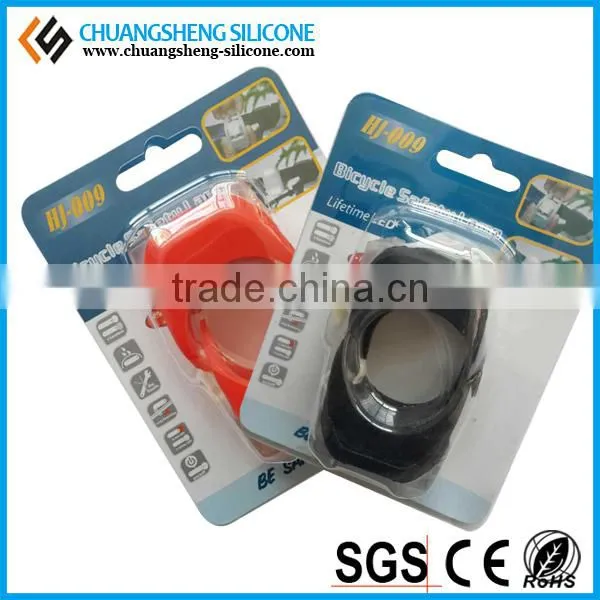 Battery promotion lighting your road green silicone battery rear bike light