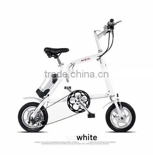 electric folding bicycle with brushless hub motor